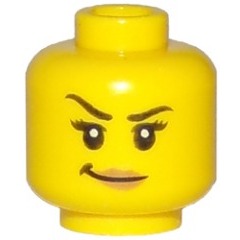 【樂高大補帖】LEGO 樂高 黃色 女海盜 黑眉毛 黑睫毛 微笑 紅脣 城市 女生【3626cpb1746/71799】