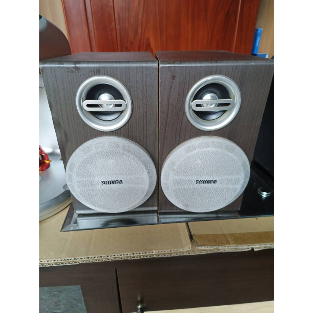 【銓芳家具】飛利浦 PHILIPS 超迷你音響喇叭 MC145喇叭 8歐姆 CD音響喇叭 床頭音響喇叭 小型音響喇叭