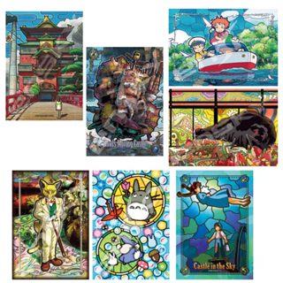 日本帶回 日本製琉璃拼圖 波妞 霍爾 城堡 貓公爵 龍貓 宮崎駿 吉卜力 208片 水晶拼圖 拼圖 透明PVC拼圖 益智