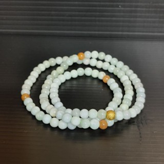 玉貴人…天然淺綠雙彩翡翠項鍊200顆，賠售