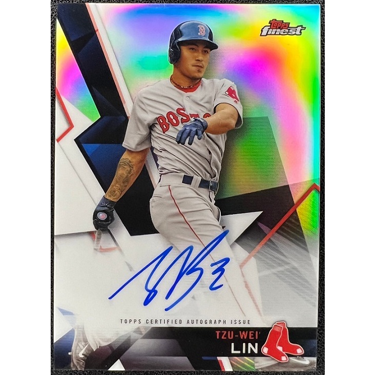 MLB 美國職棒 球員卡 林子偉 2018 Finest Autographs 亮面 簽名卡