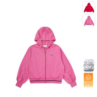 【FILA】KIDS 女童款 吸濕排汗 針織外套-桃色 5JKW-8444-PC