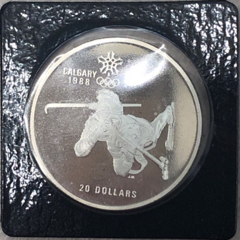 1988年加拿大第15屆冬季奧運銀幣/銀章（ABD-12）