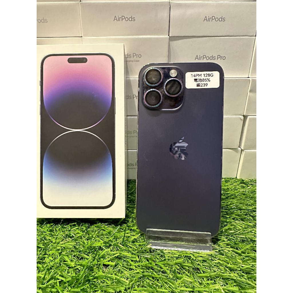 【紅樓3C買賣】iphone 14Pro Max 128G 二手機 紫色 6.7吋 無傷 3眼 台版 動態島 14PM