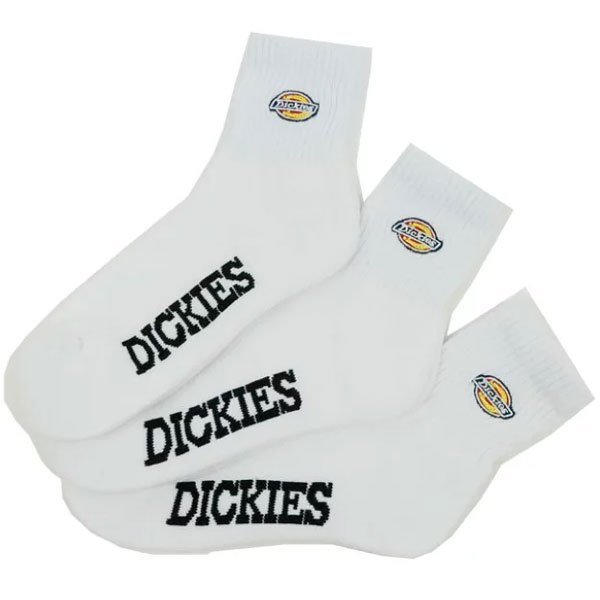 【DICKIES】女版 18497900-01 3PAIR PACK SOCKS 短襪 腳踝襪 (白色3入) 化學原宿