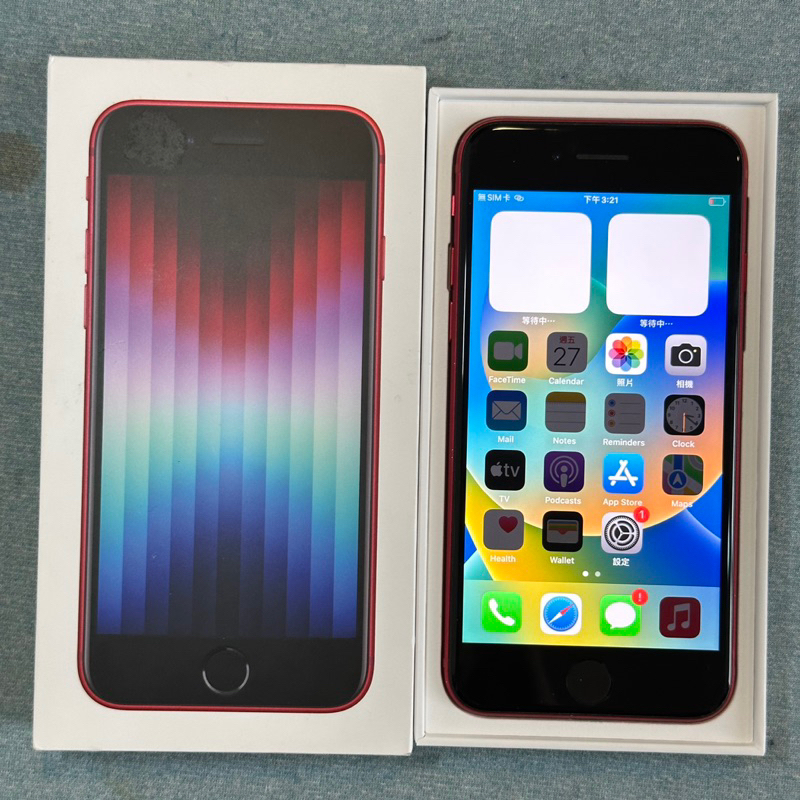 iPhone SE3 128G 紅 功能正常 二手 IphoneSE3 SE 3 4.7吋 螢幕輕微刮傷 台中