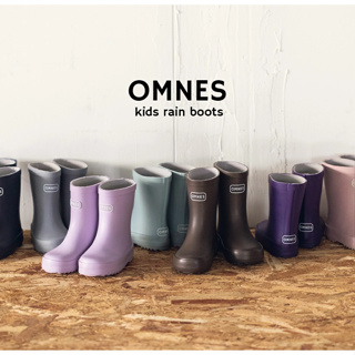 日本直送 日本 Omnes 18cm~22cm 兒童雨靴 天然橡膠 無毒無臭 附鞋盒 北歐色系 梅雨