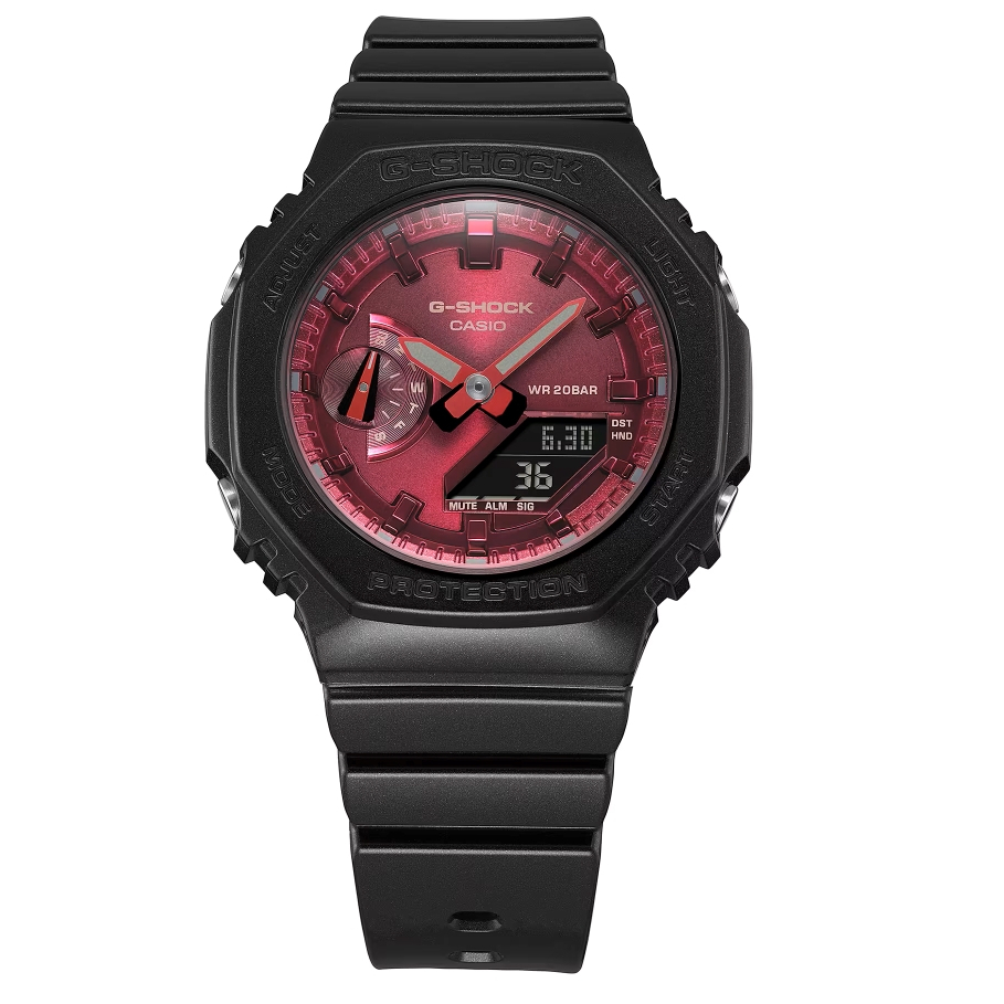CASIO卡西歐 G-SHOCK 優雅酷炫 黑紅 八角形錶殼 GMA-S2100RB-1A