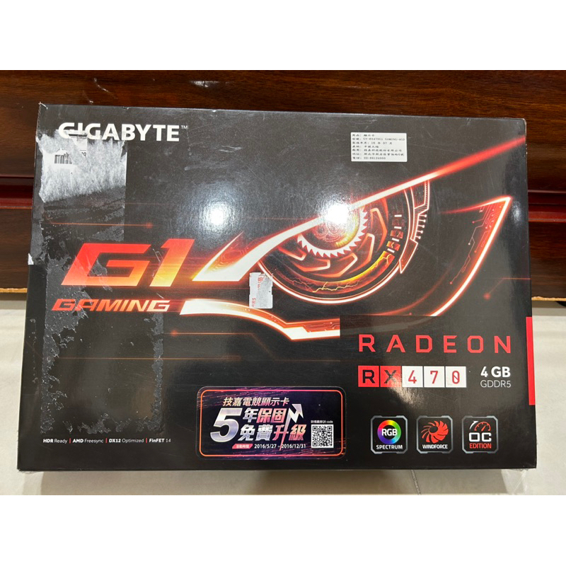 Gigabyte 技嘉 GV-RX470G1 GAMING-4GD 顯示卡 二手