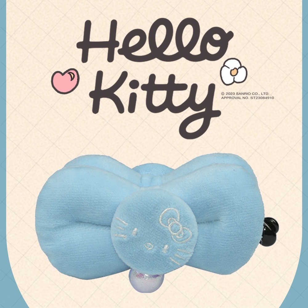 [花田囍飾 x Hello Kitty聯名款]愛的你絨我絨狂想曲香蕉夾 (Baby藍) 髮夾