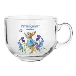 比得兔湯杯紫風信子PETER RABBIT彼得兔玻璃杯湯杯馬克杯沙拉杯水杯正版授權【玫瑰物語-生活藝術專賣店】