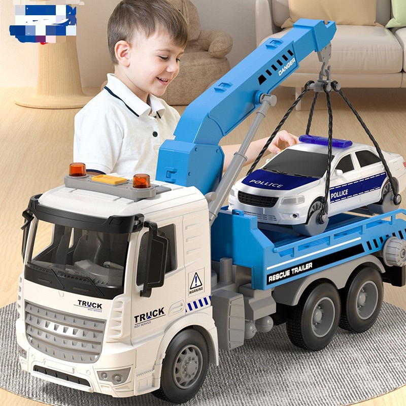 《台灣現貨》兒童大號慣性拖車玩具道路運輸吊車工程模型