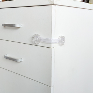 熱銷 透明可彎安全鎖 防夾手冰箱抽屜安全鎖 居家安全防護