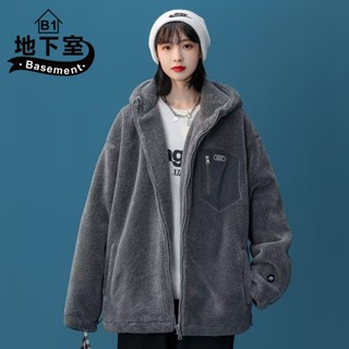 地下室B1-外套 秋冬保暖羊羔絨連帽外套 情侶裝 男生衣服 男裝 流行百搭 外套男【NL683151】