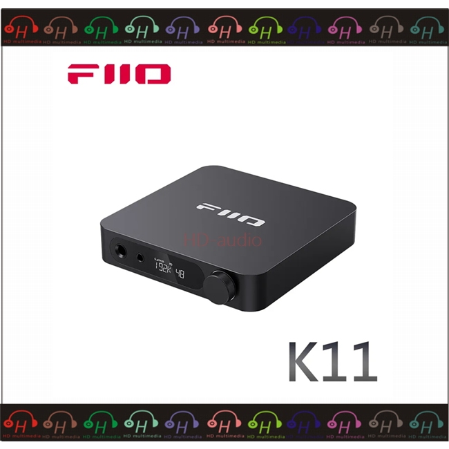 驚爆🔥現貨🔥弘達影音多媒體 FiiO K11 曜黑 桌上型 耳機擴大機 耳擴USB、光纖、同軸、RCA