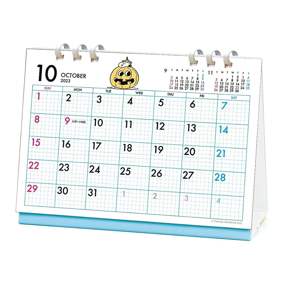 日本A.P.J 2024 線圈可立式桌曆 月曆 Snoopy 史努比 極簡風 UA11366