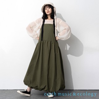 earth music&ecology 氣球下擺剪接吊帶洋裝(LA34L0H0100)