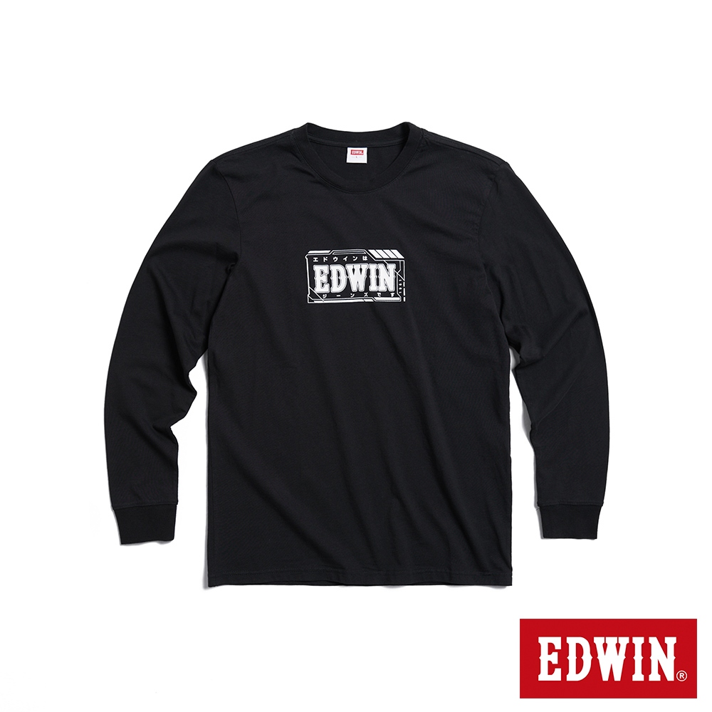 EDWIN 東京散策系列 未來視窗長袖T恤(黑色)-男女款