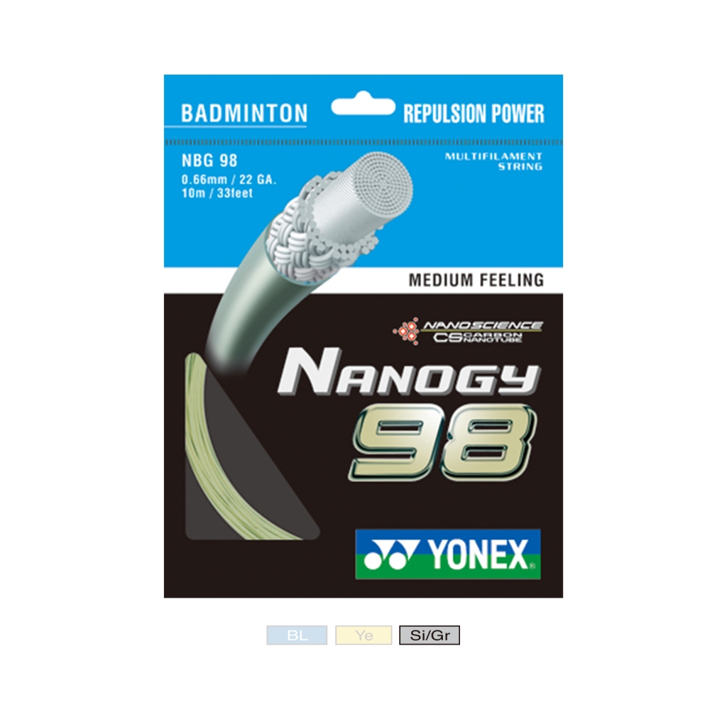 【初中羽球】 YONEX(優乃克斯) NANOGY 98灰、藍《羽球線、羽線》