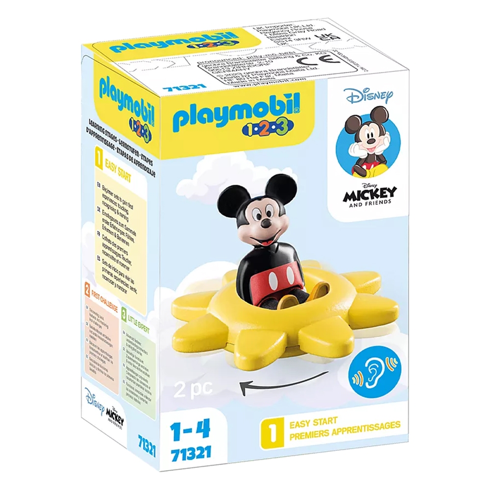 playmobil 摩比人積木 1.2.3迪士尼系列 米奇-太陽轉盤 PM71321