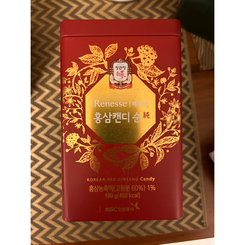 韓國代購 正官庄 紅蔘糖 （無糖）180g