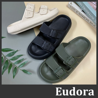 【Eudora】超軟Q 防水拖鞋 踩屎鞋 厚底拖鞋 胖胖拖 EVA防水 踩屎感 厚底平底軟底 涼拖鞋 防水鞋 居家拖鞋