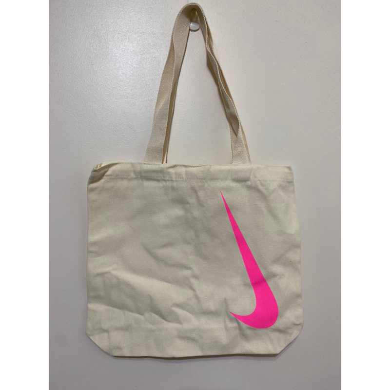 Nike 帆布袋 多功能 全新 粉色 單肩包 手提包
