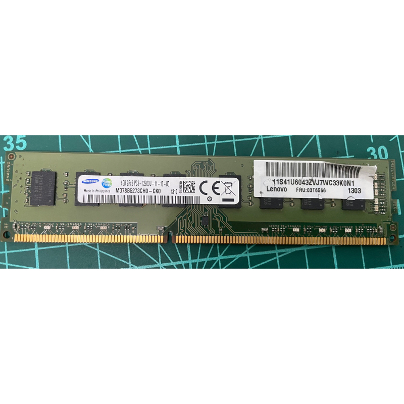 Samsung 三星 4GB DDR3 1600 2Rx8 PC3-12800U RAM記憶體