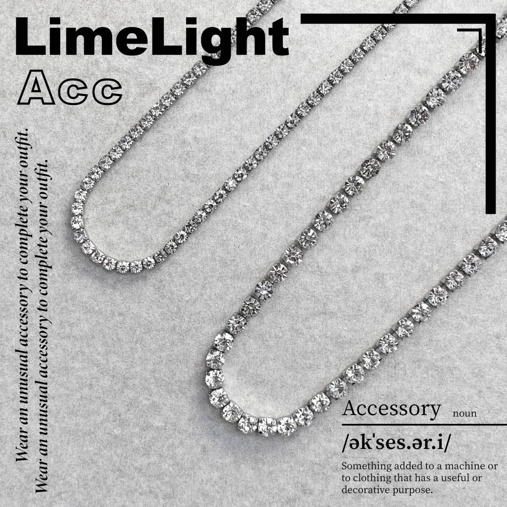 ☆LimeLight☆ 冰糖鑽 鋯石 asap rocky 網球鍊 水鑽 飾品 鈦鋼 項鍊 不生鏽 ACC-K4009