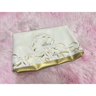 全新 未拆封 LANCOME Paris 蘭蔻 白色 金色 仿皮革 化妝包 收納包 盥洗包 旅行收納