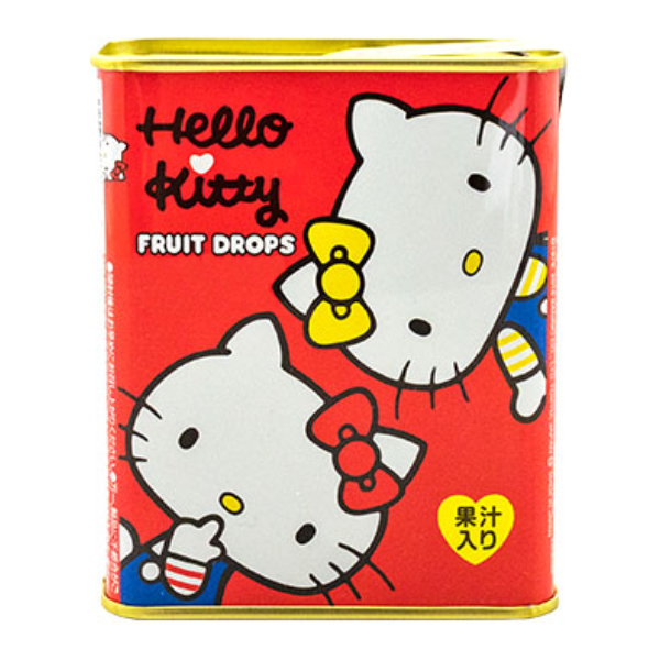 日本 佐久間製菓 HELLO KITTY聯名 水果糖鐵罐 螢火蟲之墓同款