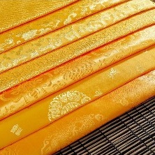 黃綢布大紅布揭幕【客製化】佛堂 佛像 佛臺 裝飾 錦緞金黃色佈 服裝布料 禮品包裝布 訂製