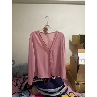 二手衣服銅板價粉、紫色系列net襯衫針織上衣外套襯衫