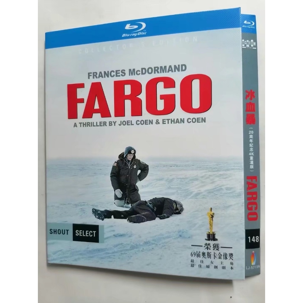 BD藍光歐美電影《冰血暴/Fargo》【20周年紀念4K重灌版】超高清1080P藍光光碟 BD盒裝