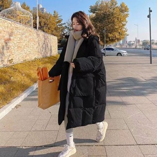 韓版長版羽絨外套 鋪棉外套 羽絨外套女 長版連帽外套 冬天外套 大衣 長版外套 保暖外套 厚外套 麵包外套 長版大衣外套