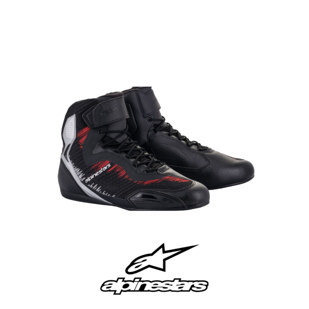 ALPINESTARS FASTER-3 RIDEKNIT SHOES 黑銀紅 針織 透氣車靴