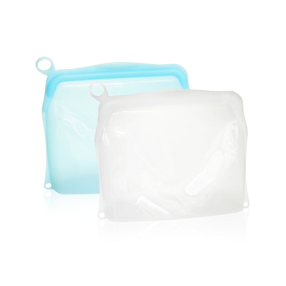 可密封果凍QQ矽膠食物夾鏈袋/分裝袋1500ml兩件組(顏色隨機)