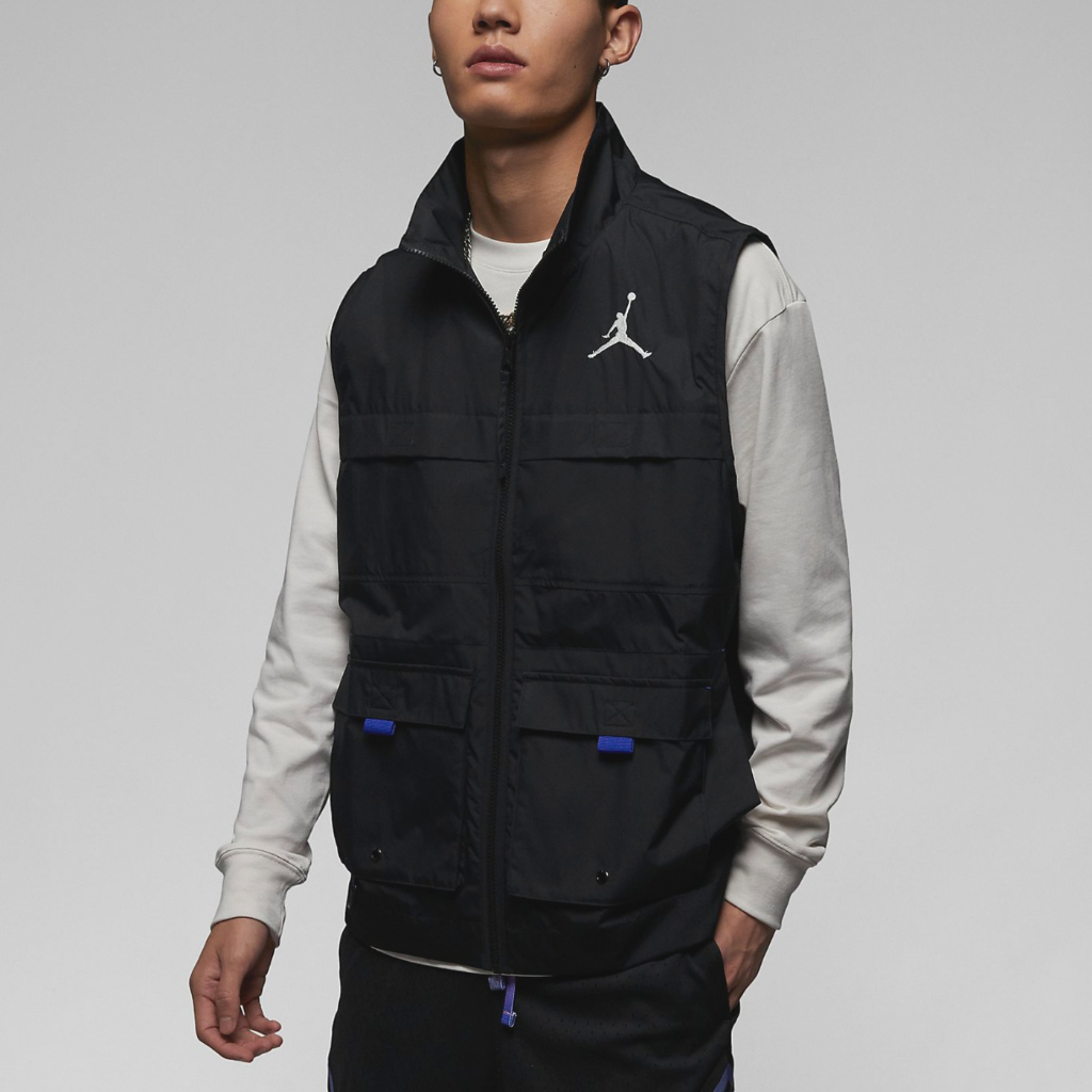 S.G NIKE Jordan Vest FD4800-010 黑 小LOGO 寬鬆 立領 無袖 工裝 背心