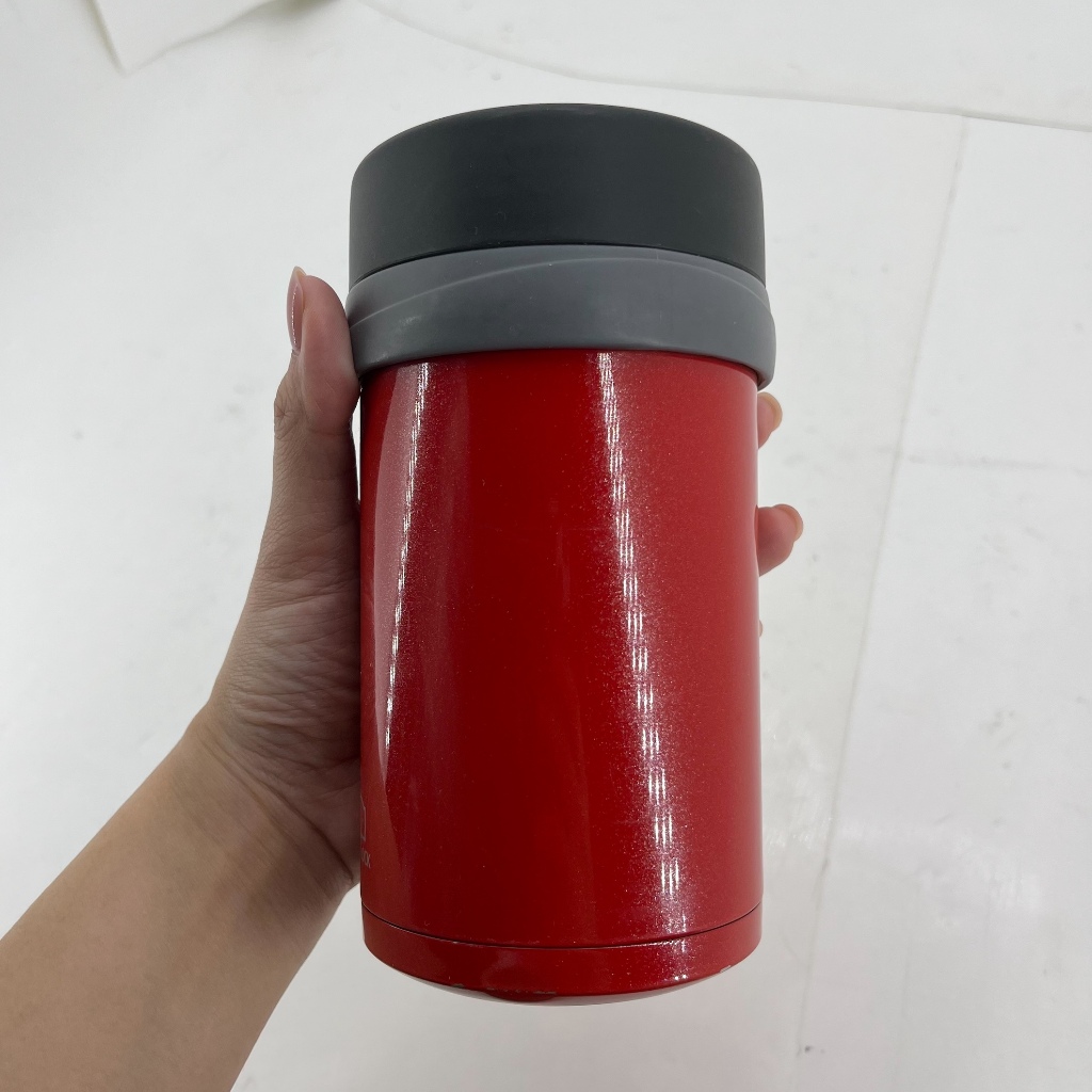 ❮二手❯ 韓國 Lock&amp;Lock 樂扣樂扣 雙層真空不鏽鋼悶燒罐 500ML 紅 保溫杯 保溫壺 經典時尚 廣口設計
