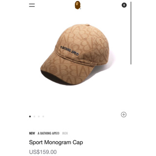 23 A BATHING APE® MEN Sport Monogram Cap 帽子 棒球帽 潮流 滑板帽 正品門市