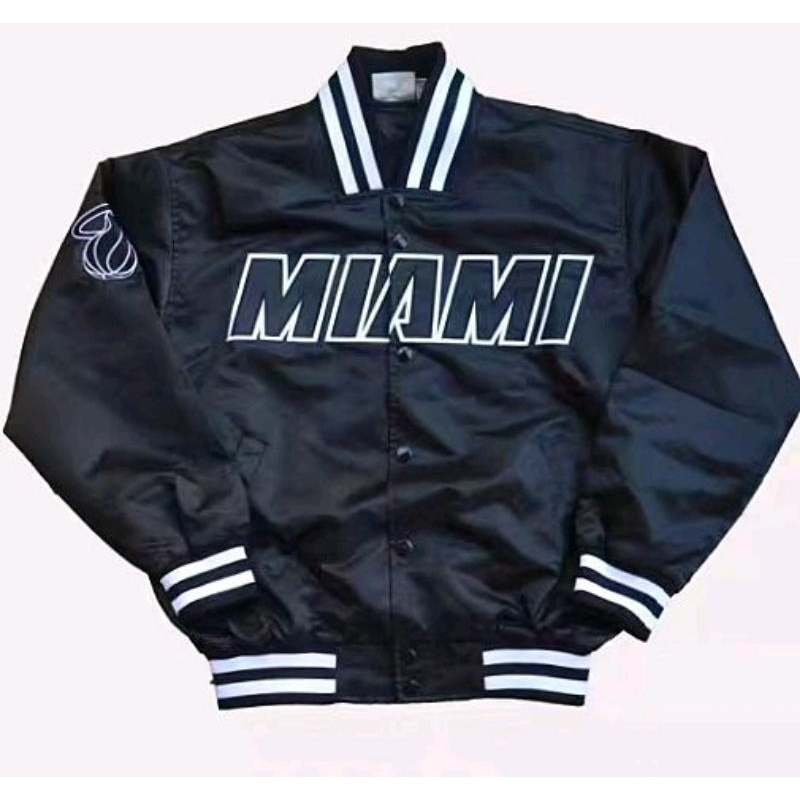 NBA MIAMI HEAT 熱火隊 棒球外套 夾克 嘻哈 饒舌 尺碼M~XXL