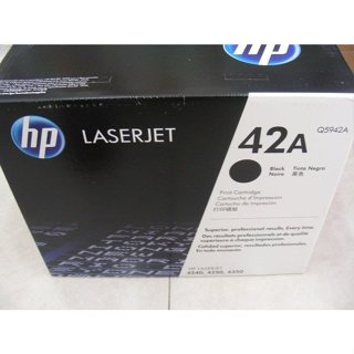 2014年-HP Q5942A 42A 原廠黑色碳粉匣 適用:LaserJet 4250/4350 雷射印表機