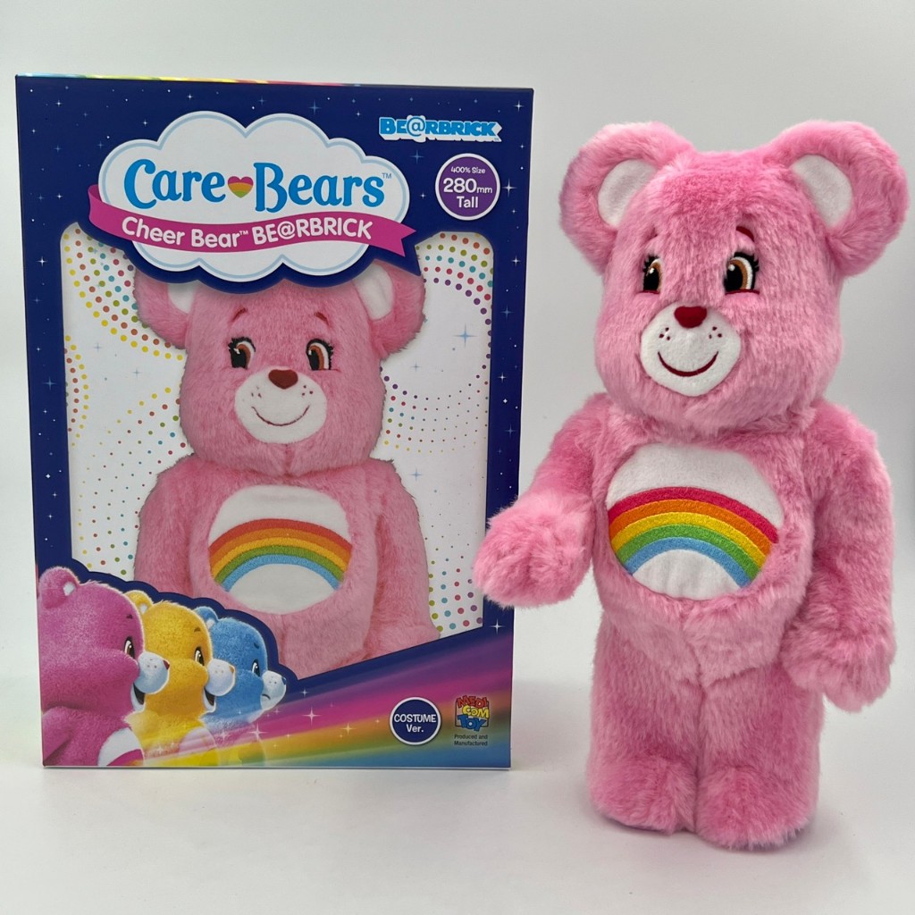 Be@rbrick BEARBRICK Care Bears Cheer Bear 粉紅彩虹熊 絨毛 400%