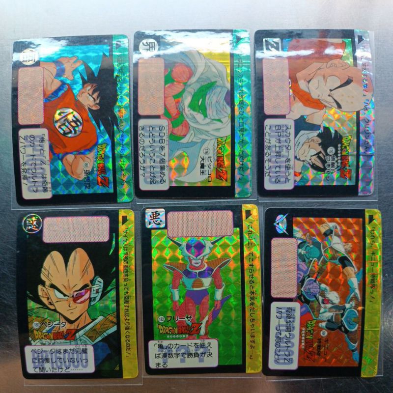 七龍珠 萬變卡 閃卡 日版 carddass 25年前老卡片 古玩 第5彈 初版6張閃卡一起賣