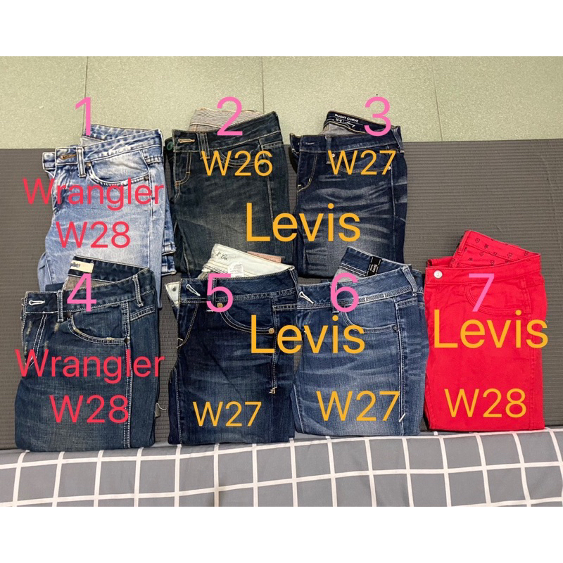 Levi’s/Wrangler/牛仔褲/二手