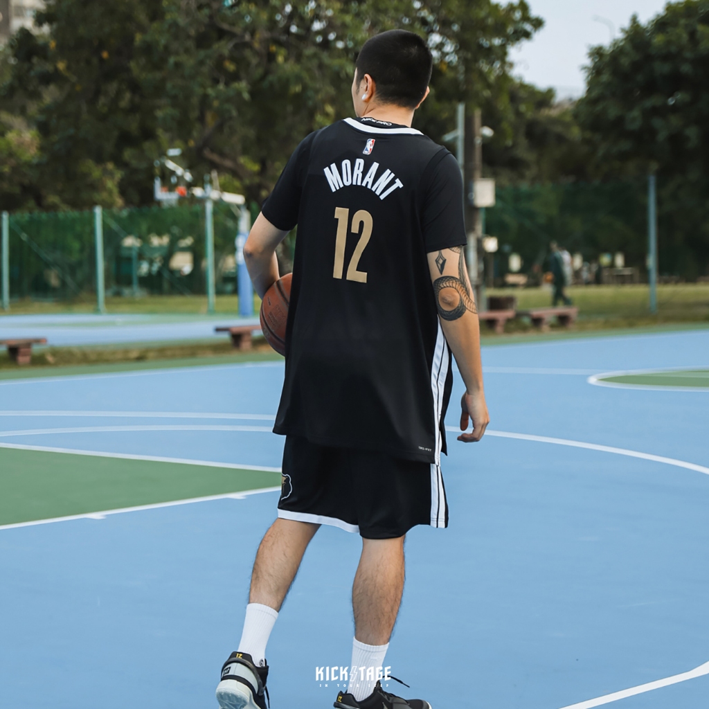 NIKE Dri-FIT NBA SWINGMAN 黑白 JA MORANT 灰熊隊 球衣【DX8507-011】