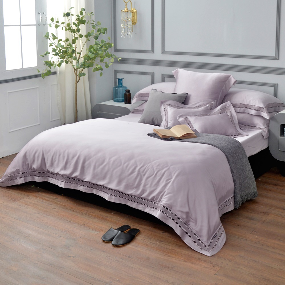 La Belle 800織天絲 兩用被床包組 雙/加/特 格蕾寢飾 紫藕秋香-紫 防蹣抗菌 吸濕排汗