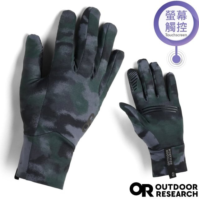 【Outdoor Research】男 款 輕量級透氣保暖智慧抓絨手套(可觸控)/矽膠防滑_樹林迷彩_OR300560
