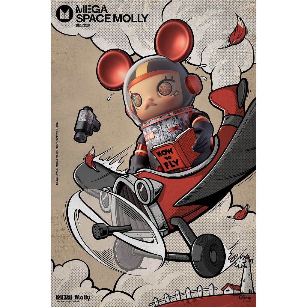 (最新預購) （私訊有優惠）泡泡瑪特SPACE Molly 400% 100周年限定聯名 米奇迪士尼