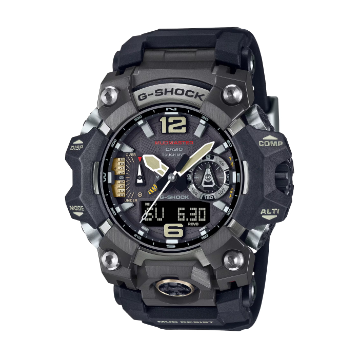 【CASIO G-SHOCK】MUDMASTER旗艦款雙顯運動腕錶-鋼鐵黑/GWG-B1000-1A/台灣總代理公司貨享